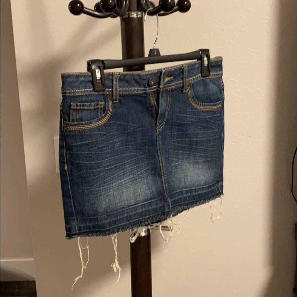Denim mini skirt